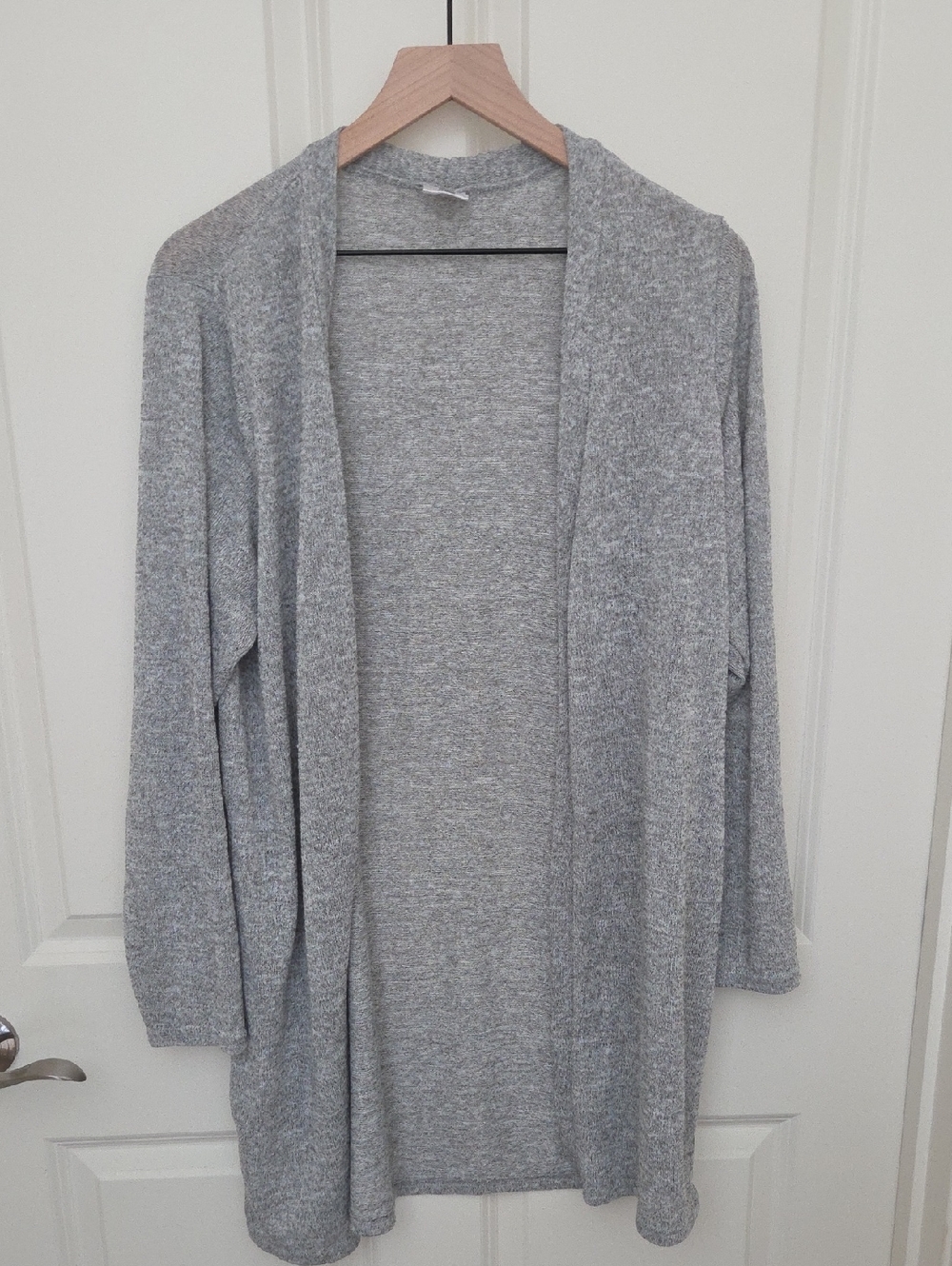 Hello Mellow Everyday Open-Front Cardigan Sweater - Light Gray